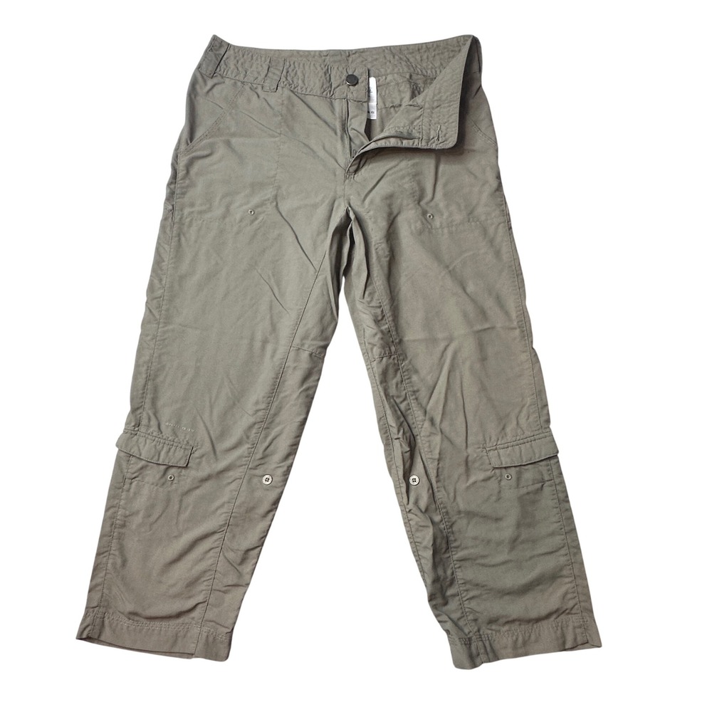 Columbia Capri Pants Women 6 Green Titanium Omni-Dry Cargo Hiking Outdoor TL8302